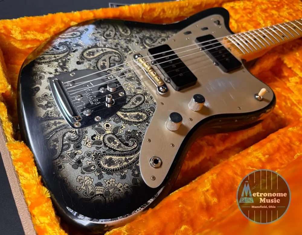 Fender Custom Shop Limited Edition Custom Jazzmaster Relic - Aged Black Paisley - Electric Guitar