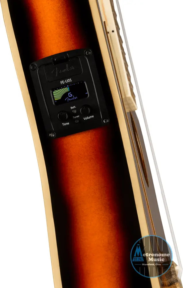 Fender Fullerton Jazzmaster Uke, Concert Ukulele - 3-Color Sunburst - Metronome Music Inc.
