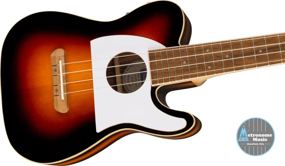 Fender Fullerton Tele Uke, Concert Ukulele - 2-Color Sunburst - Metronome Music Inc.