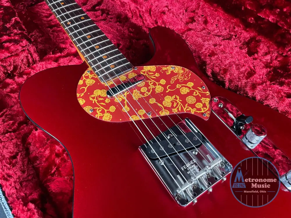 Fender Limited Edition Raphael Saadiq Telecaster w/HSC - Dark Metallic Red (2023) - Metronome Music Inc.