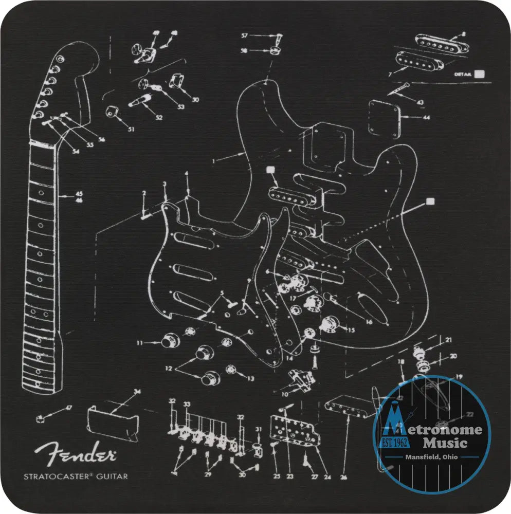 Fender Mousepad, Exploded Strat - Metronome Music Inc.
