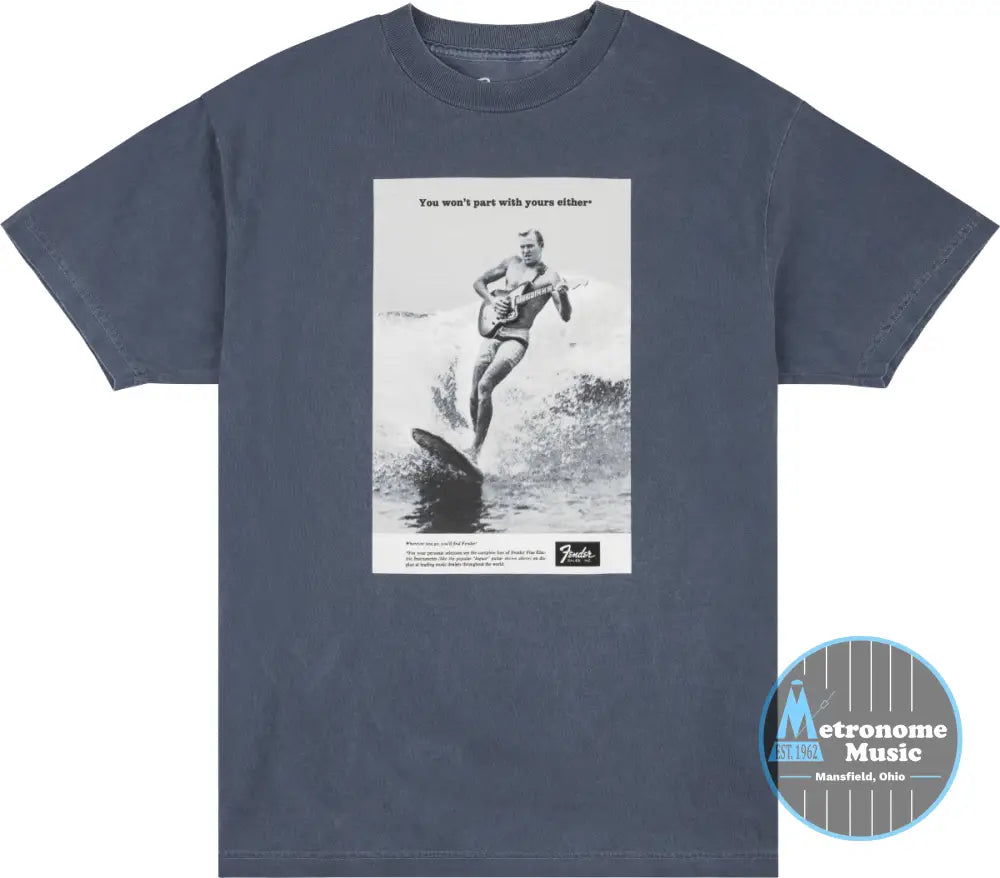 Fender Vintage Ad Surfer Tee, Ocean, XL - Metronome Music Inc.