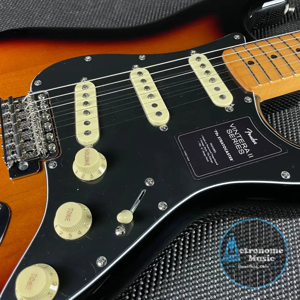 Fender Vintera II '70s Stratocaster, Maple Fingerboard- 3-Color Sunburst (MX23078543) - Metronome Music Inc.