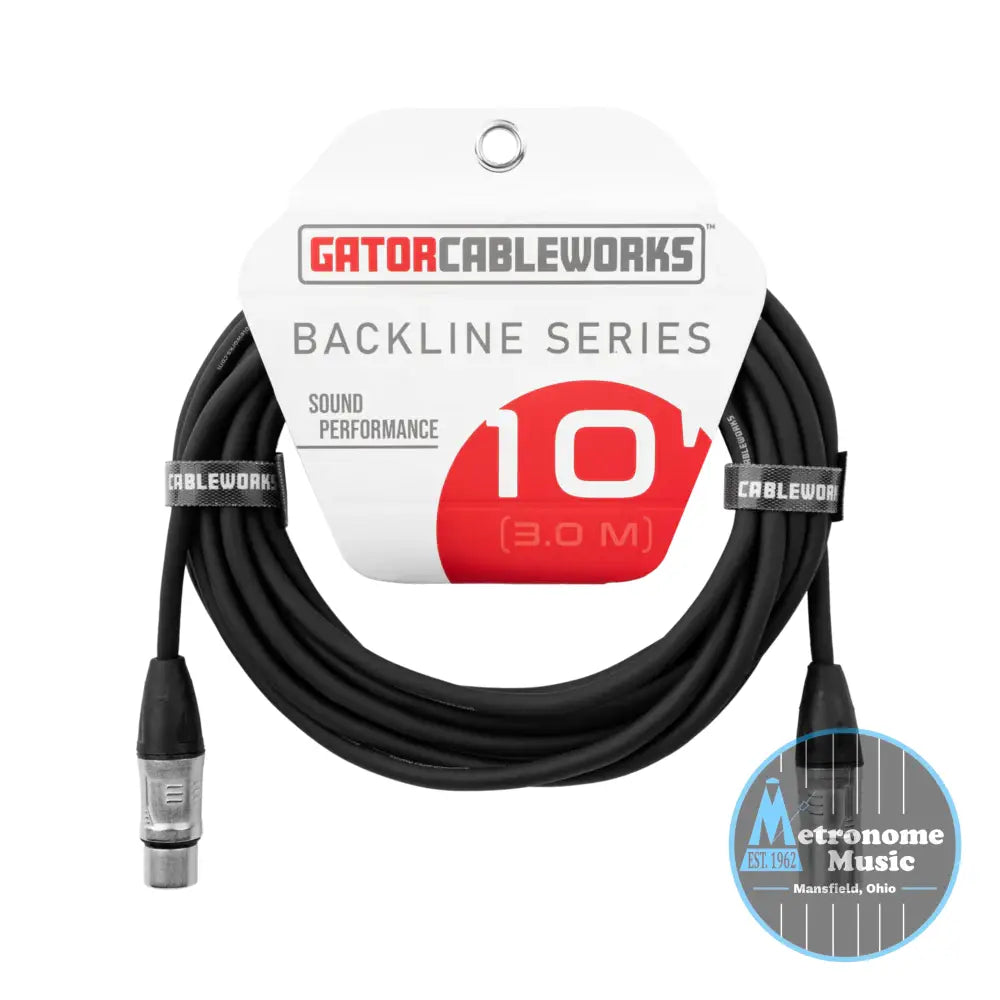 Gator 10 Foot XLR Microphone Cable - Metronome Music Inc.