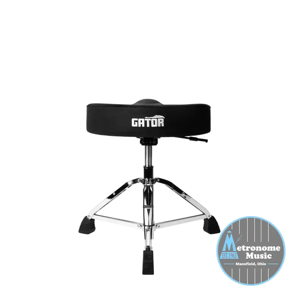 Gator Air Glide Saddle Drum Throne Black - Metronome Music Inc.