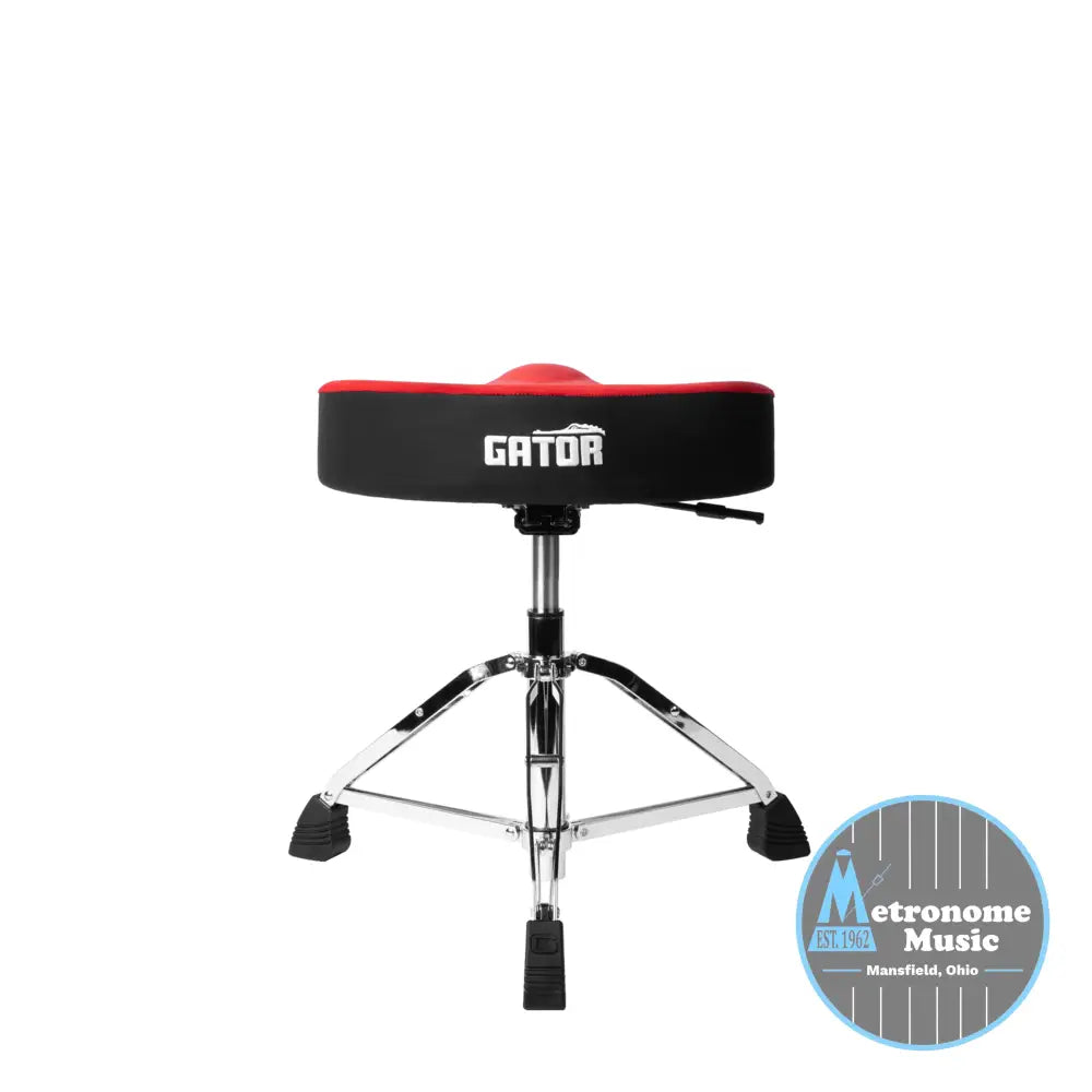 Gator Air Glide Saddle Drum Throne Red - Metronome Music Inc.