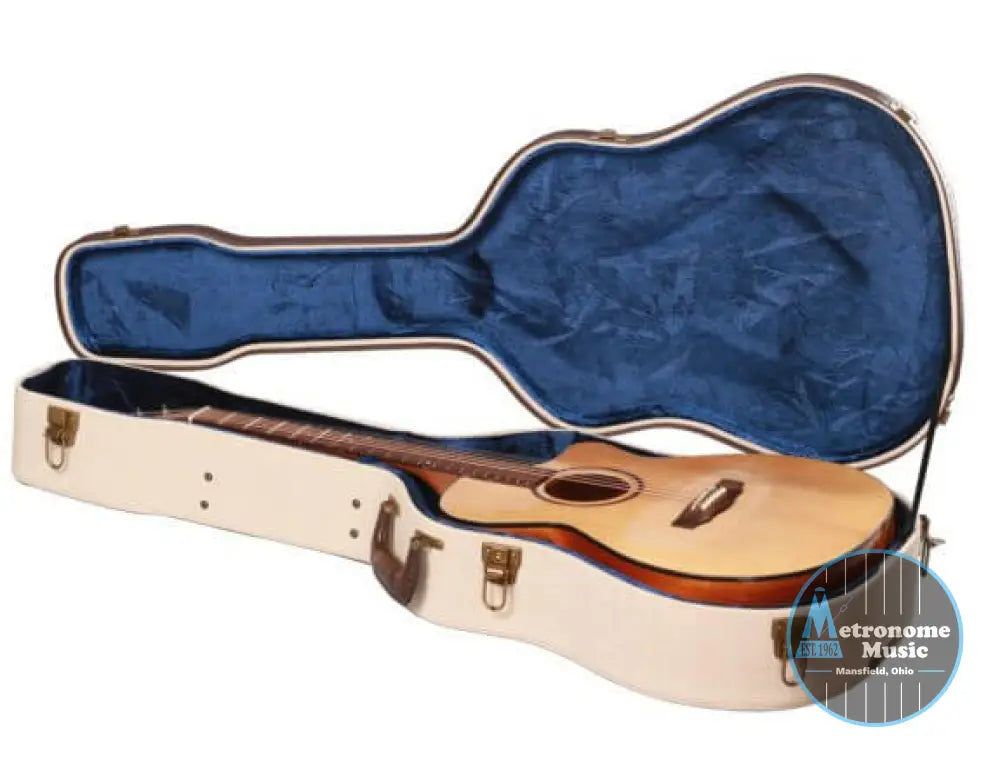 Gator Deluxe Wood Case for Dreadnaught Acoustic- Journeyman Burlap Exterior - Metronome Music Inc.