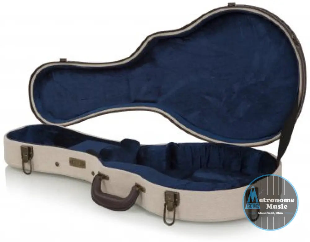 Gator Deluxe Wood Case for Mandolin- Journeyman Burlap Exterior - Metronome Music Inc.