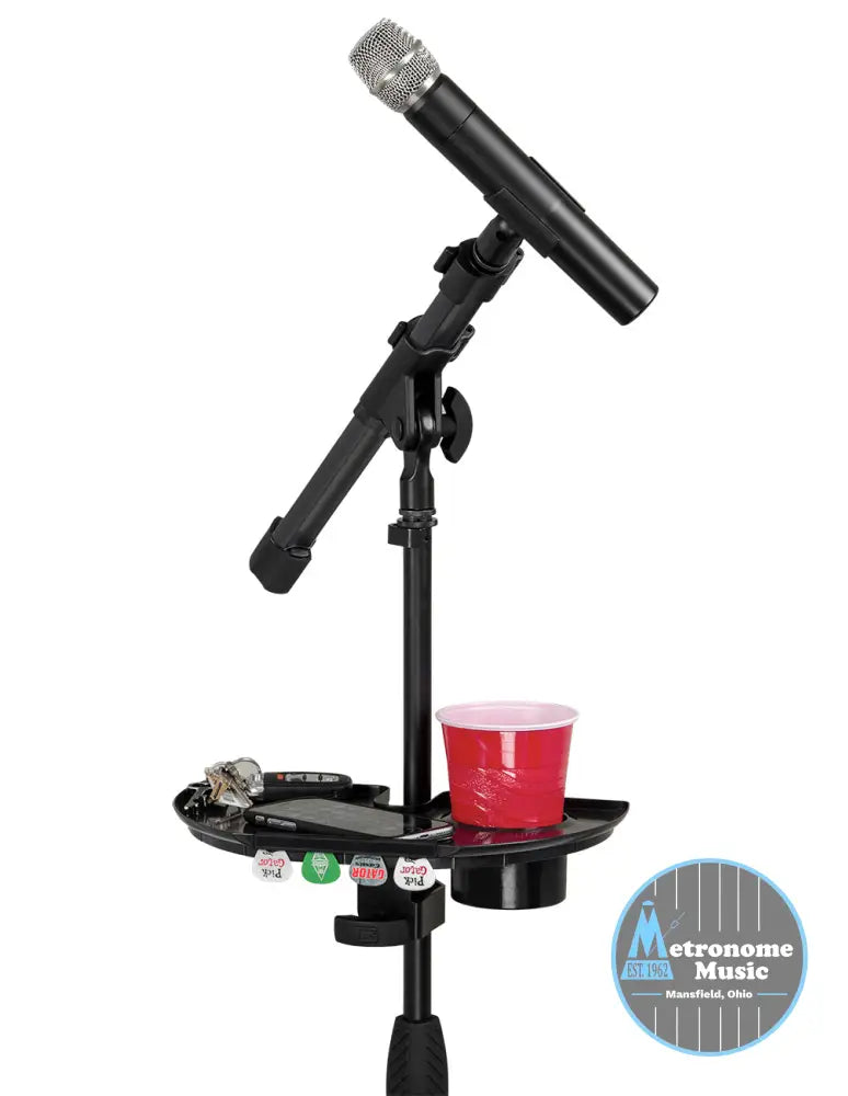 Gator Frameworks Mic Stand Accessory Tray with Drink Holder - Metronome Music Inc.