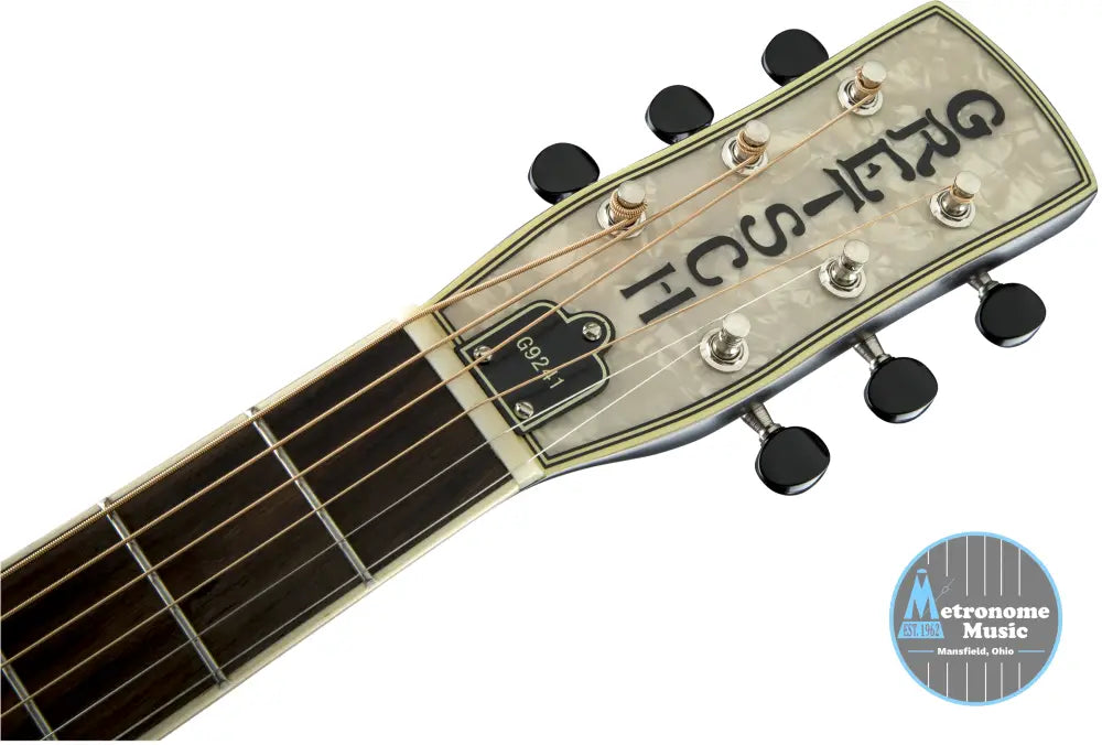 Gretsch G9241 Alligator Biscuit Round-Neck Resonator Guitar with Fishman Nashville Pickup - 2-Color Sunburst - Metronome Music Inc.