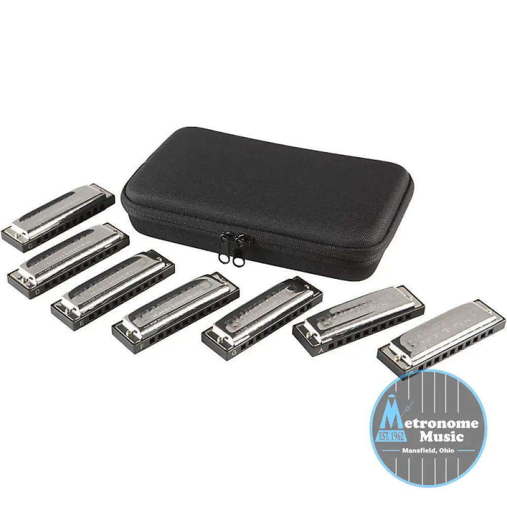 Hohner Bluesband Seven Piece Harmonica Set (A, Bb, C, D, E, F) - Metronome Music Inc.