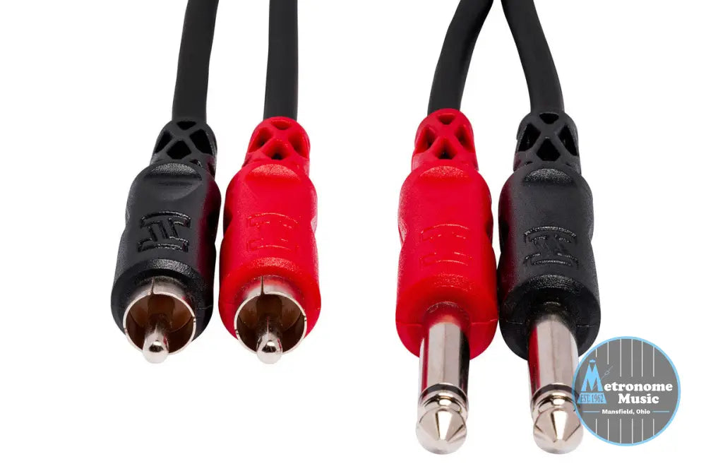 HOSA CPR-203 10' Stereo Interconnect, Dual 1/4 In TS To Dual RCA - Metronome Music Inc.