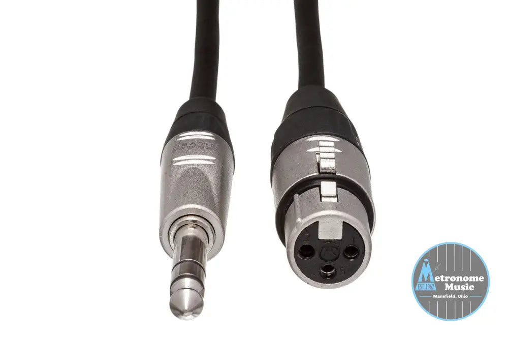 HOSA HXS-010 10' Pro Balanced Interconnect, REAN XLR3F To 1/4 In TRS - Metronome Music Inc.