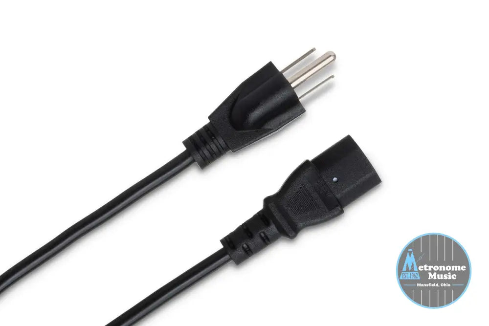 HOSA PWC-148 Power Cord, 18 AWG, IEC C13 To NEMA 5-15P - Metronome Music Inc.