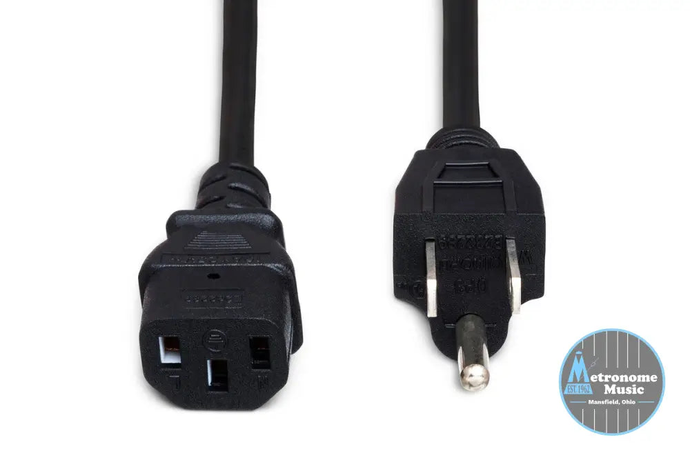 HOSA PWC-148 Power Cord, 18 AWG, IEC C13 To NEMA 5-15P - Metronome Music Inc.
