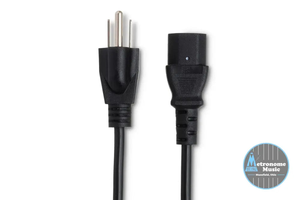 HOSA PWC-148 Power Cord, 18 AWG, IEC C13 To NEMA 5-15P - Metronome Music Inc.