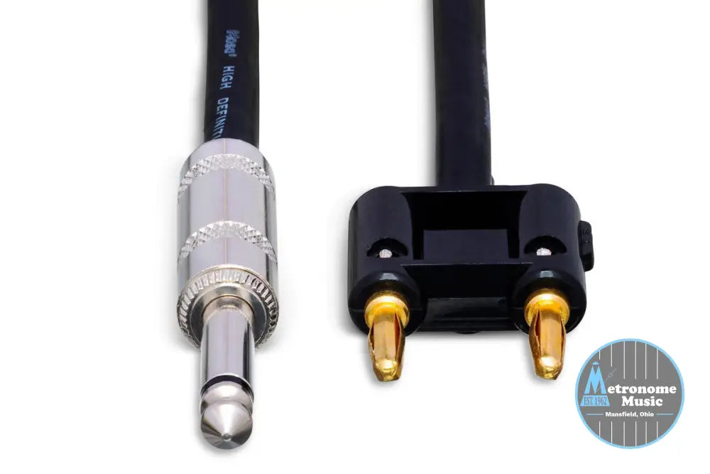 HOSA SKJ-625BN 25' TS to Dual Banana Pro Speaker Cable - Metronome Music Inc.