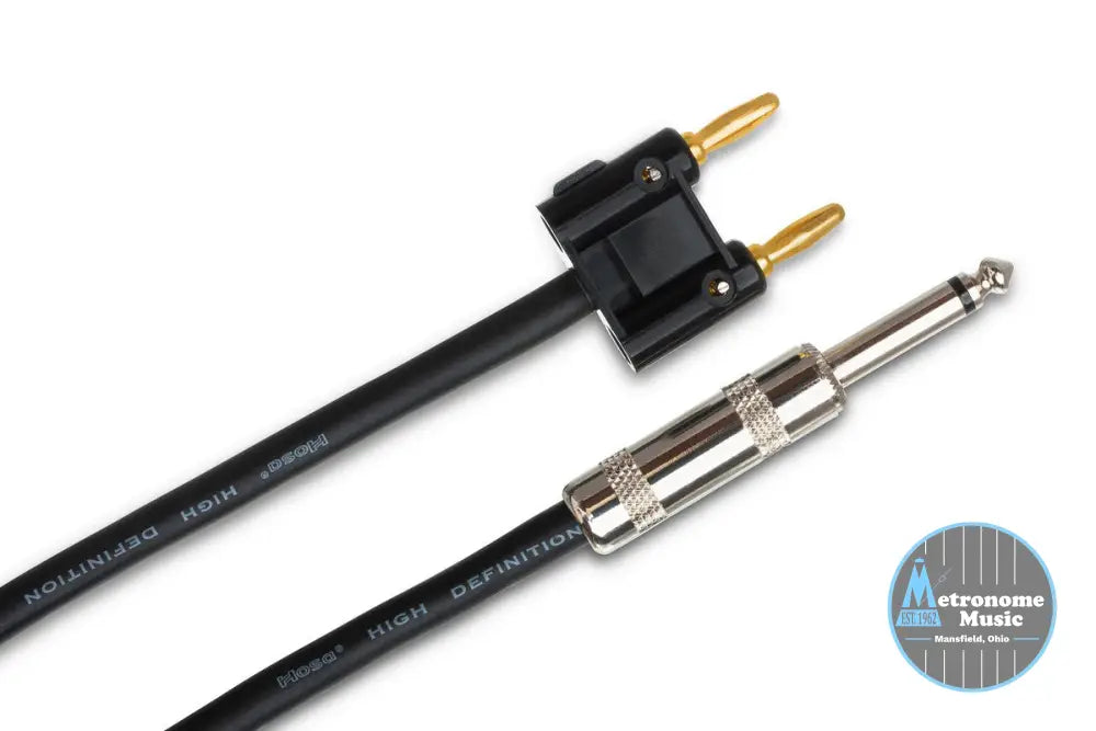 HOSA SKJ-625BN 25' TS to Dual Banana Pro Speaker Cable - Metronome Music Inc.