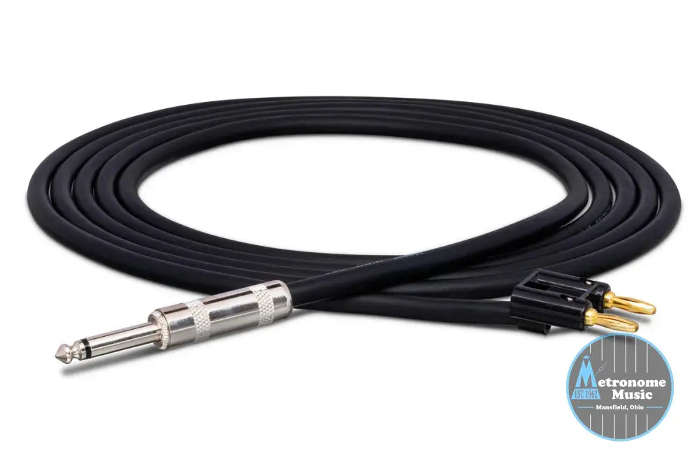 HOSA SKJ-625BN 25' TS to Dual Banana Pro Speaker Cable - Metronome Music Inc.