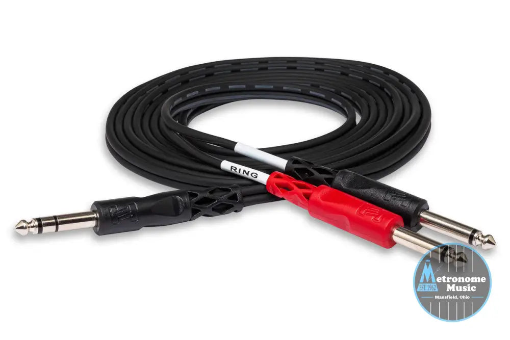 HOSA STP-202 6' Insert Cable, 1/4 In TRS To Dual 1/4 In TS - Metronome Music Inc.
