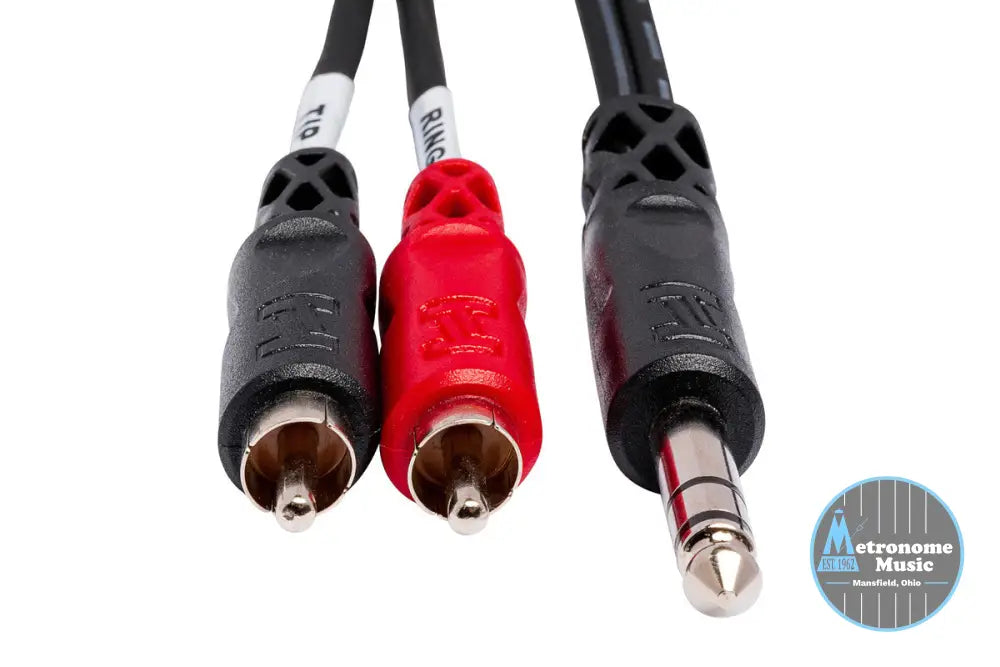 HOSA TRS-202 6' Insert Cable, 1/4 In TRS To Dual RCA - Metronome Music Inc.