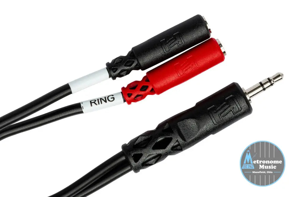 HOSA YMM-261 Stereo Breakout, 3.5 Mm TRS To Dual 3.5 Mm TSF - Metronome Music Inc.