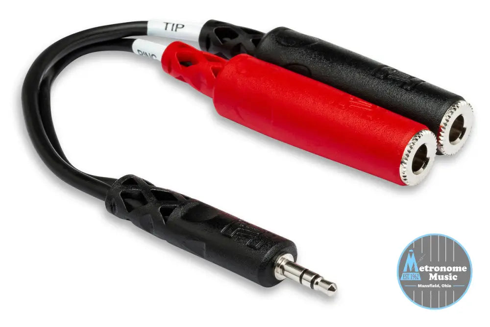 HOSA YMP-137 Stereo Breakout, 3.5 Mm TRS To Dual 1/4 In TSF - Metronome Music Inc.