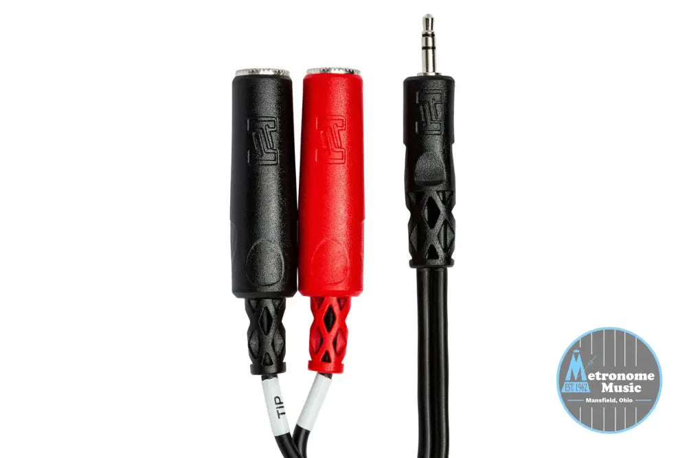 HOSA YMP-137 Stereo Breakout, 3.5 Mm TRS To Dual 1/4 In TSF - Metronome Music Inc.