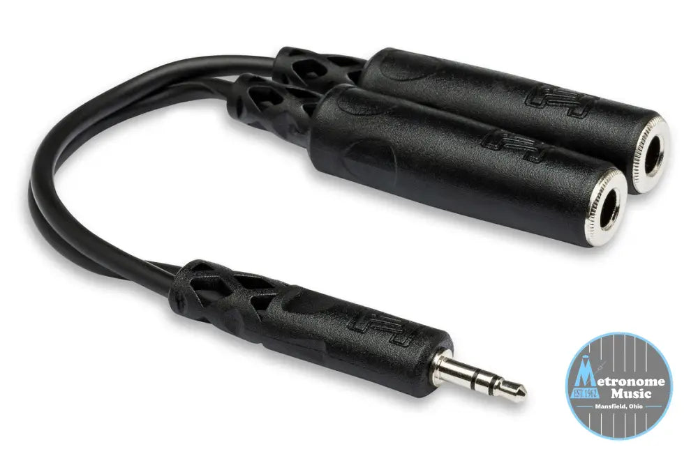 HOSA YMP-233 Y Cable, 3.5 Mm TRS To Dual 1/4 In TRSF - Metronome Music Inc.