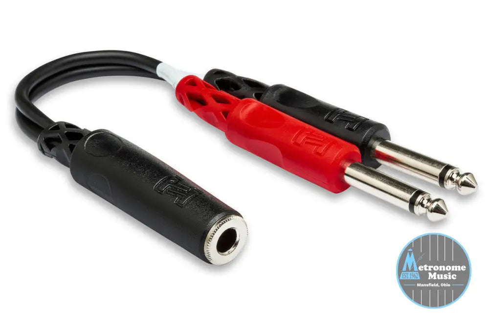 HOSA YPP-136 Stereo Breakout, 1/4 In TRSF To Dual 1/4 In TS - Metronome Music Inc.