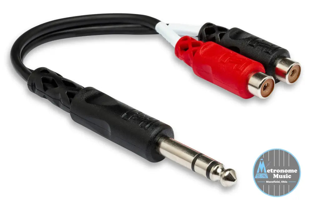 HOSA YPR-102 Stereo Breakout, 1/4 In TRS To Dual RCAF - Metronome Music Inc.