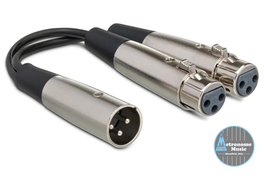 HOSA YXF-119 Y Cable, Dual XLR3F To XLR3M - Metronome Music Inc.
