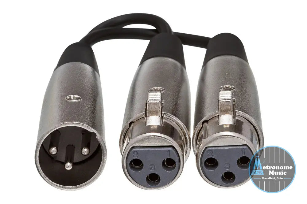 HOSA YXF-119 Y Cable, Dual XLR3F To XLR3M - Metronome Music Inc.