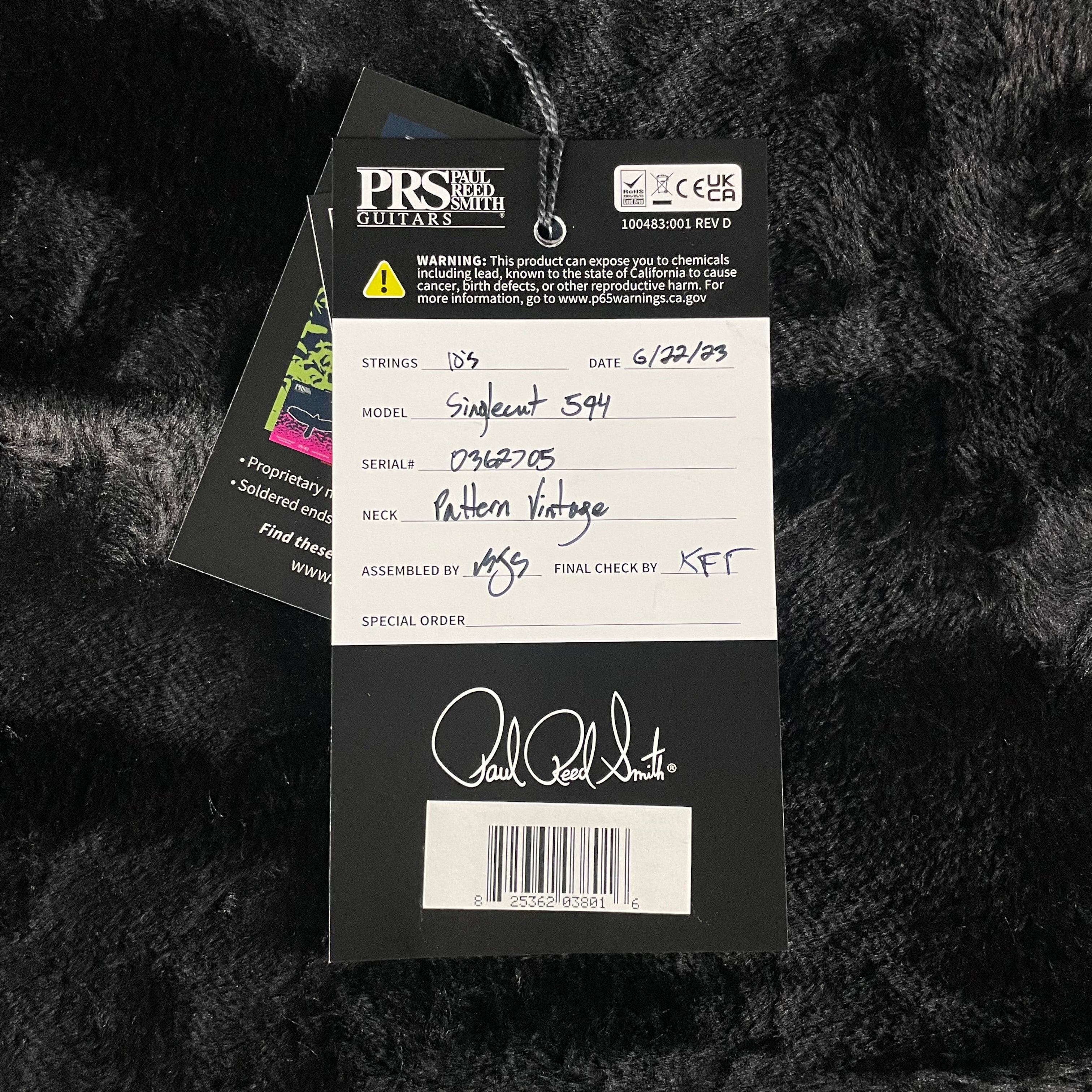 Paul Reed Smith, PRS McCarty 594 Singlecut- Dark Cherry Sunburst (23 0362705) - Metronome Music Inc.