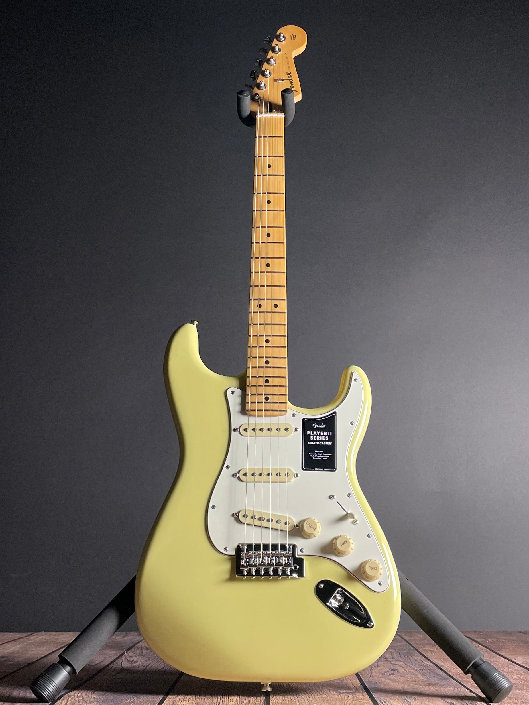 Fender Player II Stratocaster, Maple- Hialeah Yellow (7lbs 12oz) - Metronome Music Inc.