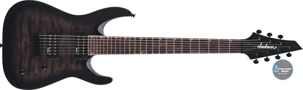 Jackson JS Series Dinky Arch Top JS22Q-7 DKA HT, Amaranth Fingerboard, Transparent Black Burst - Metronome Music Inc.