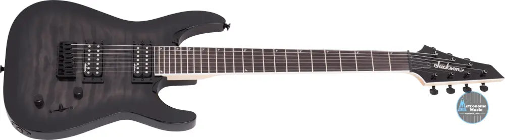 Jackson JS Series Dinky Arch Top JS22Q-7 DKA HT, Amaranth Fingerboard, Transparent Black Burst - Metronome Music Inc.