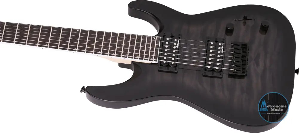 Jackson JS Series Dinky Arch Top JS22Q-7 DKA HT, Amaranth Fingerboard, Transparent Black Burst - Metronome Music Inc.