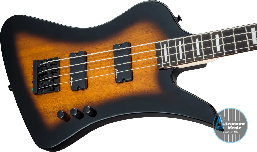 Jackson JS Series Kelly Bird Bass IV JS2, Amaranth - Tobacco Burst - Metronome Music Inc.