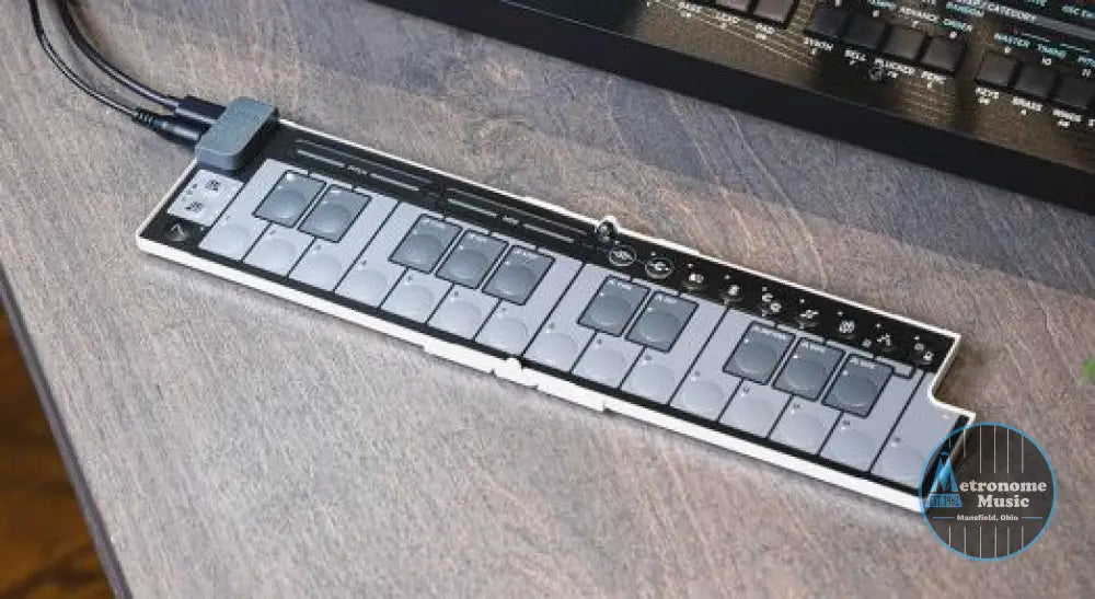 Korg nanoKEY Fold Foldable MIDI Keyboard - White - Metronome Music Inc.
