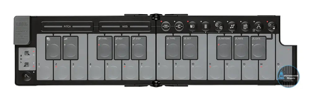 Korg nanoKEY Fold Foldable MIDI Keyboard - White - Metronome Music Inc.