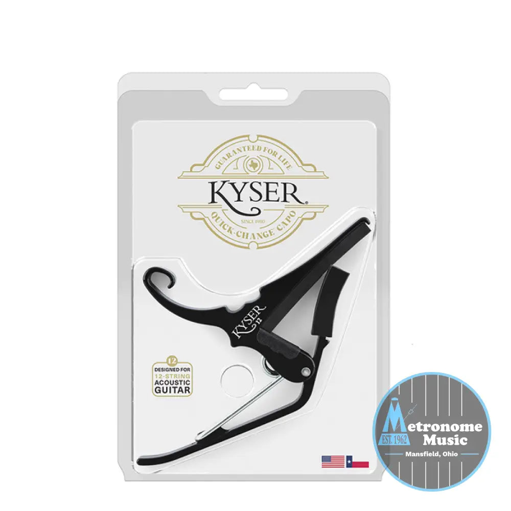 Kyser 12-String Guitar Capo Black - Metronome Music Inc.