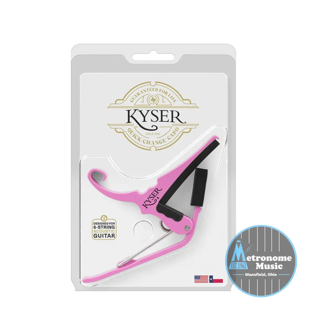 Kyser Acoustic Guitar Capo Pink Revival - Metronome Music Inc.
