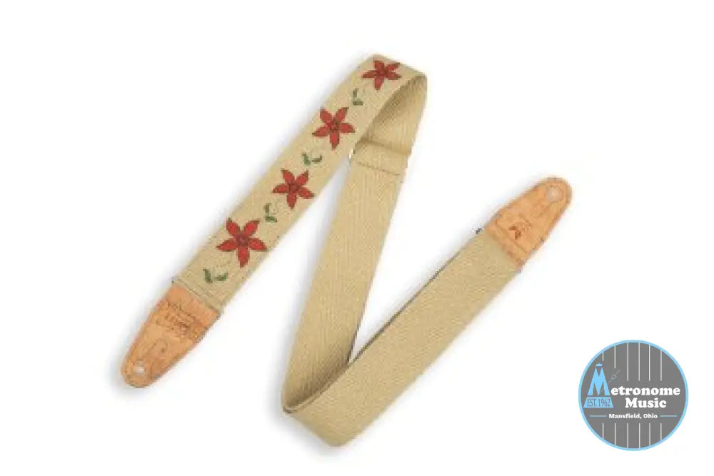 Levy's MH8P-012 Hemp Flowering Guitar Strap - Metronome Music Inc.