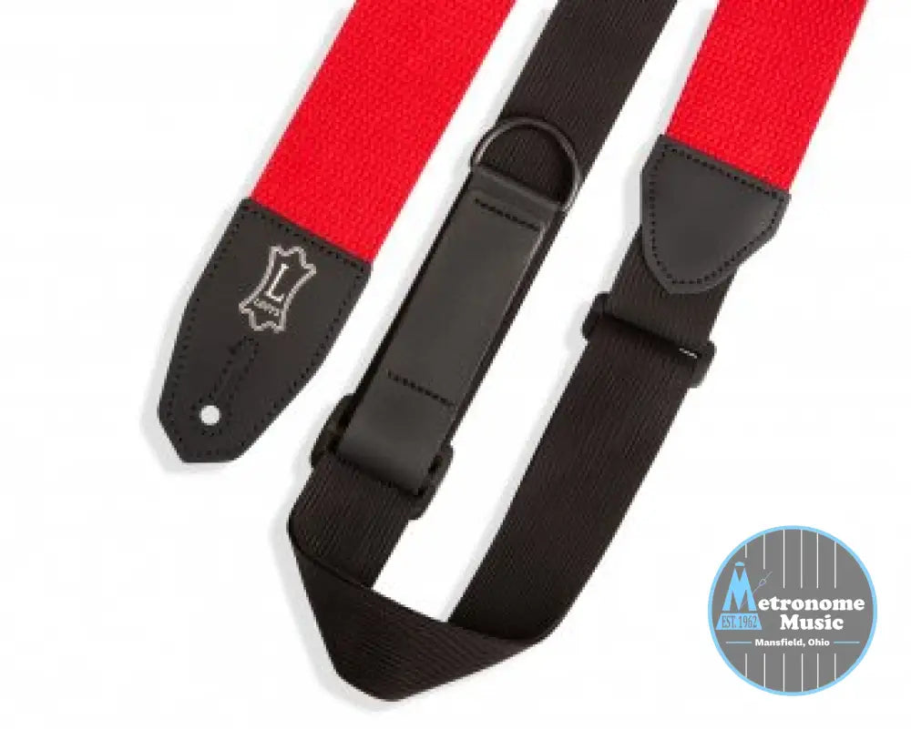 Levy's MRHC-RED 2" Right Height Guitar Strap - Metronome Music Inc.