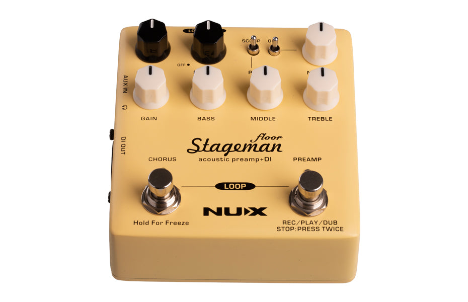 NUX NAP-5 Stageman Floor, Acoustic Preamp & DI - Metronome Music Inc.