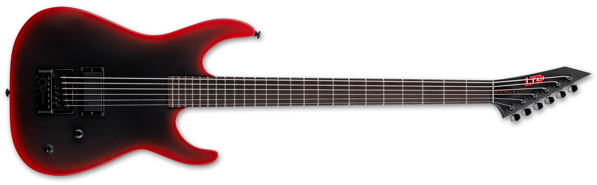 ESP LTD M-6 EVERTUNE 30 BLACK METAL - BLACK RED BURST SATIN