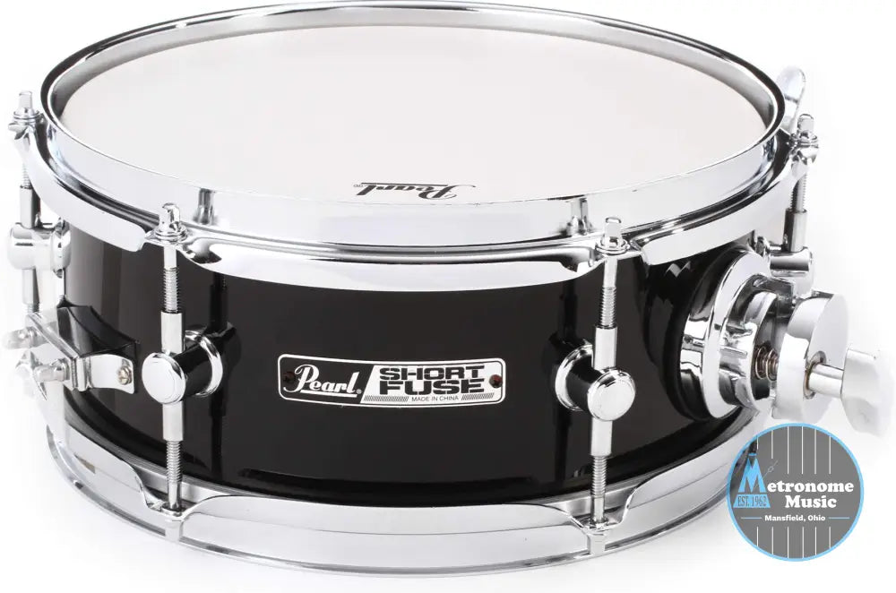 Pearl Short Fuse 10’’x4.5’’ Snare w/Mount & Clamp Jet Black - Snare Drum