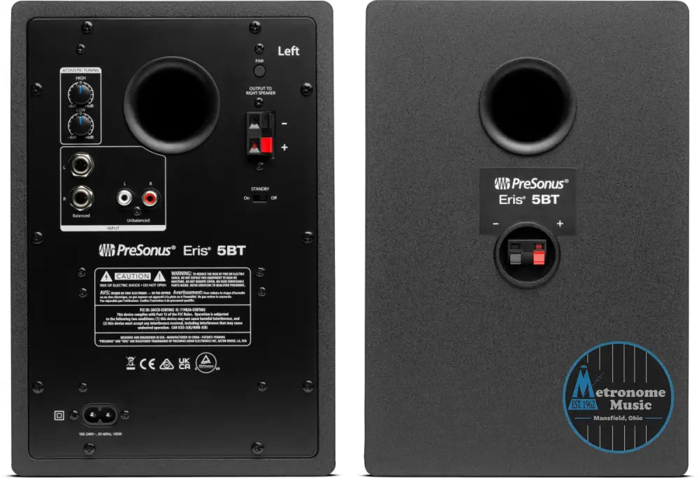 PreSonus Eris 5BT Powered Bluetooth Studio Monitors 2nd Gen - Metronome Music Inc.