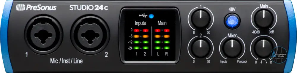 PreSonus Studio 24c, USB-C Compatible- Audio Interface - Metronome Music Inc.